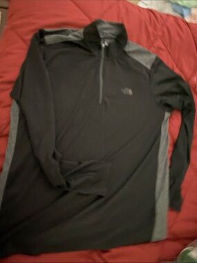 The North Face Black & Gray Half-Zip Performance Pullover